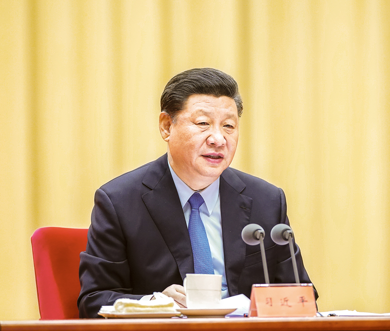2019年5月31日，“不忘初心、牢記使命”主題教育工作會議在北京召開。中共中央總書記、國家主席、中央軍委主席習(xí)近平出席會議并發(fā)表重要講話。 新華社記者 鞠鵬/攝